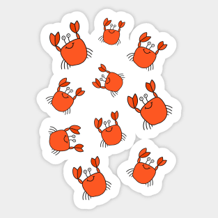 Crab Party Sticker